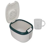 Ailgely Contenitore di Stoccaggio di Riso Ermetico, Grande Bidone del Riso con Design Impilabile e Finestra Trasparente, Secchio di Riso a Prova di Inseguimento con Materiale di (M verde (10