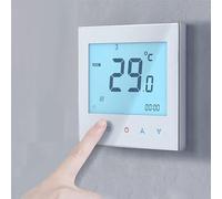 Ailgely Cronotermostato Digitale Settimanale da Parete,Termostato Digitale Programmabile,LCD Touch Screen,5 A,110-230 V,per Caldaia a Gas/Acqua