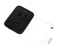 Ailgely Cuffia Quadrata, Cuffia in Gomma, Piastra di Rivestimento in Lega di Alluminio, 5 5/8 Pollici X 6 3/4 Pollici con Cromatura, Adatta per Hurst/B&M ecc. Automatico o Manuale