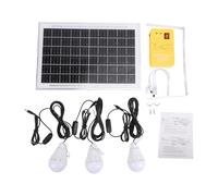 Ailgely Kit Generatore di Pannelli Solari con Pannelli Solari Monocristallini Ad Alta Efficienza per Campeggio All'aperto e Backup Domestico con 3 Lampadine a LED