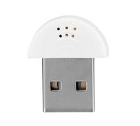 Ailgely Mini Microfono da Studio USB Portatile per Registrazione, Adattatore MIC per Computer, PC (Bianco)
