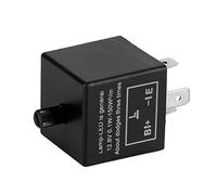 Ailgely Relè Lampeggiante a Luce LED Regolabile Indicatore di Direzione Fisso a 3 Pin, Velocità Regolabile, Fissabile con Lampeggiamento Rapido, Materiale Robusto, Adatto per la