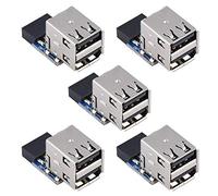 Ailgely Set di Connettori per Scheda Madre USB 2.0 5 Pezzi Tipo A/B per il Collegamento di Dispositivi USB Ai PC Domestici 3,3x1,5x2 Cm (Stile A)