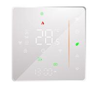 Ailgely Termostato Intelligente WiFi, programmabile settimanalmente, Supporta Touch Control/Mobile App/Controllo vocale, Compatibile con Alexa/Google Home, per Caldaia a Gas 3A, Bianco