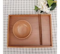 Ailgely Vassoio per tè in Legno Robusto Home Office Hotel Ristorante in Legno 14.2x10.6x1.2in - qualità Premium, Resistente