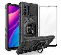 Ailiber Custodia per TCL 30 SE, TCL 30 SE con protezione schermo, supporto ad anello per supporto magnetico per auto di grado militare, resistente agli urti, custodia protettiva per TCL 30 SE, colore: Nero