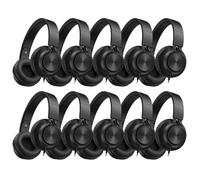 AILIHEN Classroom - Confezione da 10 cuffie con microfono, C8, cablate per bambini, con jack da 3,5 mm, per biblioteca, casa, apprendimento online, colore: nero