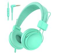 AILIHEN Cuffie per bambini per la scuola, cuffie per bambini con cavo da 3,5 mm con Shareport, volume limitato 85 dB, microfono integrato, cuffie sovrauricolari pieghevoli regolabili per tablet/iPad