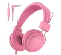 AILIHEN Cuffie per bambini per la scuola, cuffie per bambini con cavo da 3,5 mm con Shareport, volume limitato 85 dB, microfono integrato, cuffie sovrauricolari pieghevoli regolabili per tablet/iPad