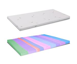 AILIME SRL Topper Memory Singolo 85X190 H 5 CM con SFODERABILE in Aloe Vera CORRETTORE BUGNATO per Materasso