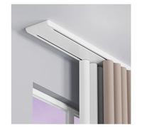 AILIMENG 3,3-26 Piedi Tenda Congiunta Binari A Doppio Binario Montaggio A Soffitto,Finestra in Alluminio Sistema di Binari per Tende Divisorie(White,L 25ft/7.6m)