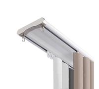 AILIMENG Binario Doppio per Tende con Montaggio A Soffitto,Tagliabile nella Parte Superiore Doppio Strato,Doppia Fila per Soggiorno Divisorio Privacy(White,2M/7FT)