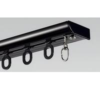 AILIMENG Binario for Tende da Soffitto 12M 10M 8M 6M 4M 2M 1M,Binari for Tende in Alluminio Spesso E Pesante,Sistema di Binari Kit Binario(Nero,L 8ft/2.4m)