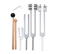 AILIMIAO Set di 4 forze per tuning (128 Hz, OM 136,1 Hz, MI 528 Hz, 4096 Hz), per chakra, terapia sonora, stress reliever