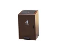 AILIUXIAOYAN cestino per la spazzatura all'aperto Pattumiera a pedale commerciale da 80L/100L con coperchio, for uffici e comunità all'aperto(Brown,100L)