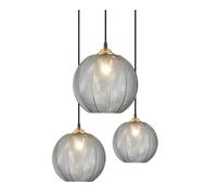 AILIUXIAOYAN Lampadario Lampada a sospensione moderna in vetro grigio-verde, paralume sferico cavo for isola cucina e illuminazione cameretta bambini(Gray)