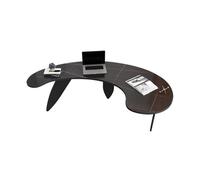 AILIUXIAOYAN Scrivania per computer Scrivania moderna ad arco for ufficio domestico, tavolo for laptop con piano in pietra for scrivere, studiare e lavorare(150cm)