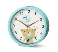AILIUXIAOYAN Sveglia Studenti di Sveglia Muta dei Cartoni Animati con Talismano alzarsi sul Comodino Desktop Ragazze Ragazzi Speciale Piccolo Orologio elettronico(Round Blue)