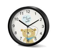 AILIUXIAOYAN Sveglia Studenti di Sveglia Muta dei Cartoni Animati con Talismano alzarsi sul Comodino Desktop Ragazze Ragazzi Speciale Piccolo Orologio elettronico(Round Black)