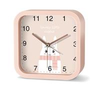 AILIUXIAOYAN Sveglia Studenti di Sveglia Muta dei Cartoni Animati con Talismano alzarsi sul Comodino Desktop Ragazze Ragazzi Speciale Piccolo Orologio elettronico(Square Pink)