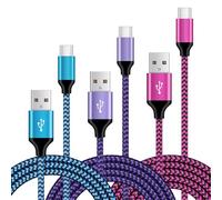 AILKIN Cavo USB C, 3 pezzi, 1 m, 2 m, 3 m, USB C, cavo dati in nylon, tipo C, per Samsung Galaxy Z Flip 4/Z Flip 3/A13/A14/A33/A53/S23/S22/S21/S20/S10/S9/S8 Plus, Huawei, Xiaomi, Google Pi