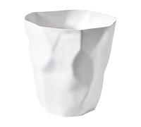 Ailler Cestino per la carta in plastica, per l'ufficio e camera da letto irregolare ecologico (bianco)