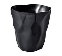 Ailler Plastic Office Trash Bin - Irregular Ecological Paper Basket for Bedroom, Home and Office - Black