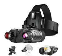 AILNJUC Occhiali per visione notturna, binocolo per visione notturna, compatibile con casco tattico militare, messa a fuoco lunga a infrarossi, zoom digitale 8X, scheda SD da 32 GB