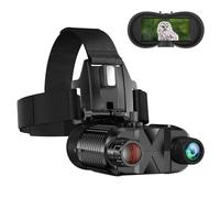 AILNJUC Occhiali per visione notturna da montare sulla testa, ricaricabili, a mani libere, binocolo digitale a infrarossi per adulti, zoom digitale 8x, compatibili con casco Fast MICH, caccia tattica