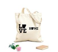 AILOONG Amore per lo Stato dell'Arkansas Borse shopper riutilizzabili Tessuto spesso 12 once Pieghevole 31x36cm Media