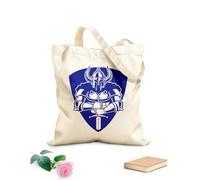 AILOONG Armatura da cavaliere guerriero, scudo e spada Borsa della spesa in tela di cotone Tessuto spesso 340g/m² Utilizzabile come borsa regalo