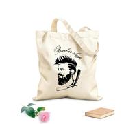 AILOONG Barber Icon Salone di parrucchiere per uomo, rasatura e barbiere Borsa della spesa in tela di cotone Tessuto spesso 12 once Utilizzabile come borsa regalo 35x40cm Grande
