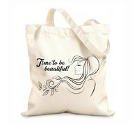 AILOONG Bella frase bellezza spa parrucchiere donna ragazza Borse da donna in calicò Tessuto spesso 12 once Pieghevole 25x30cm Piccola