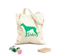 AILOONG Borsa da spiaggia in poliestere e cotone Cane levriero con cuore rosso per il tuo cane Tessuto spesso 340g/m² Materiale delicato sulla pelle