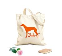 AILOONG Borsa da spiaggia in poliestere e cotone Cane levriero con cuore rosso per il tuo cane Tessuto spesso 340g/m² Materiale delicato sulla pelle