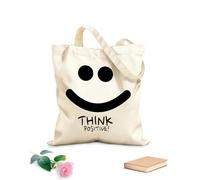 AILOONG Borsa da spiaggia in poliestere e cotone Citazioni ispiratrici sul pensiero positivo e sulla cultura aziendale Tessuto spesso 12 once Materiale delicato sulla pelle 25x30cm Piccola