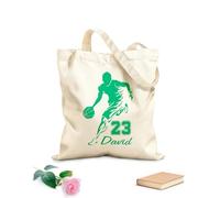 AILOONG Borsa da spiaggia in poliestere e cotone Concorso di schiacciate tra giocatori di basket, atletica leggera Tessuto spesso 340g/m² Materiale delicato sulla pelle