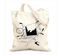 AILOONG Borsa da spiaggia in poliestere e cotone Gioco di modelli per laptop online su Internet per adolescenti Tessuto spesso 12 once Materiale delicato sulla pelle 25x30cm Piccola