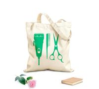 AILOONG Borsa da spiaggia in poliestere e cotone Logo del barbiere Strumenti per barbiere Salone di parrucchiere Parrucchiere Tessuto spesso 340g/m² Materiale delicato sulla pelle