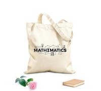 AILOONG Borsa da spiaggia in poliestere e cotone Logo della matematica Educazione matematica Motivazione matematica Tessuto spesso 12 once Materiale delicato sulla pelle 31x36cm Media