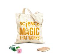 AILOONG Borsa da spiaggia in poliestere e cotone Magia della scienza scolastica Tessuto spesso 340g/m² Materiale delicato sulla pelle