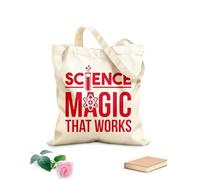 AILOONG Borsa da spiaggia in poliestere e cotone Magia della scienza scolastica Tessuto spesso 340g/m² Materiale delicato sulla pelle
