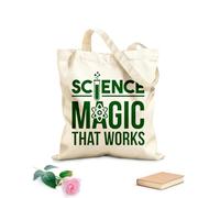 AILOONG Borsa da spiaggia in poliestere e cotone Magia della scienza scolastica Tessuto spesso 340g/m² Materiale delicato sulla pelle