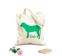 AILOONG Borsa da spiaggia in poliestere e cotone Mastino con il cane domestico del tuo cane con cuore rosso Tessuto spesso 340g/m² Materiale delicato sulla pelle