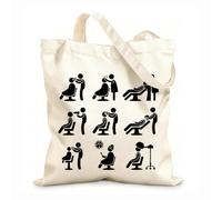 AILOONG Borsa da spiaggia in poliestere e cotone Parrucchiere, parrucchiere, barbiere, modello carino Tessuto spesso 12 once Materiale delicato sulla pelle 25x30cm Piccola