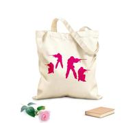 AILOONG Borsa da spiaggia in poliestere e cotone Ragazzi dell'esercito, quattro sagome di soldati dell'esercito Tessuto spesso 340g/m² Materiale delicato sulla pelle