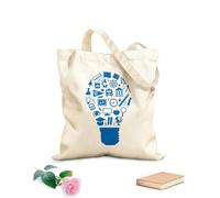AILOONG Borsa da spiaggia in poliestere e cotone Ricerca sul concetto di filosofia scolastica, strumenti di istruzione e apprendimento Tessuto spesso 340g/m² Materiale delicato sulla pelle