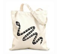 AILOONG Borsa da spiaggia in poliestere e cotone Serpente Totem Gioielli Cool Animal Company Beauty Sleon Tessuto spesso 12 once Materiale delicato sulla pelle 31x36cm Media