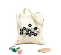 AILOONG Borsa da spiaggia in poliestere e cotone Tessuto spesso 12 once Team scientifico Laboratorio Ricerca Apprendimento Istruzione Tecnologia Materiale delicato sulla pelle 31x36cm Media