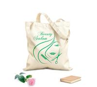 AILOONG Borsa da spiaggia in poliestere e cotone Tessuto spesso 340g/m² Barbiere Salone di bellezza Viso donna Salone di parrucchiere Acconciatura Parrucchiere Materiale delicato sulla pelle